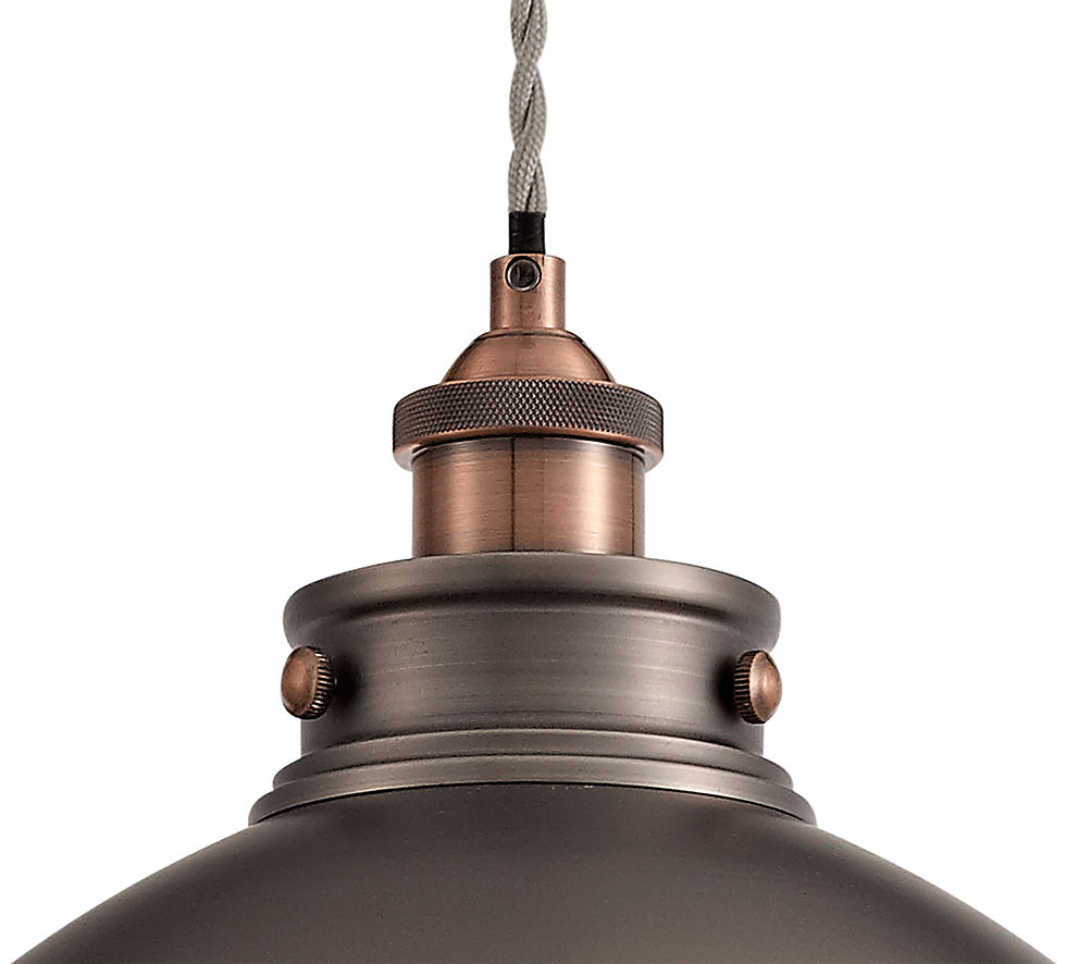 Thumbnail: Cooper Large Antique Silver & Copper Pendant