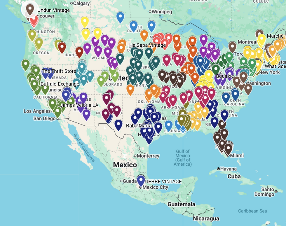 Thumbnail: Worldwide Vintage Shopping Map