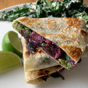 Plant-Based Purple Potato Quesadillas