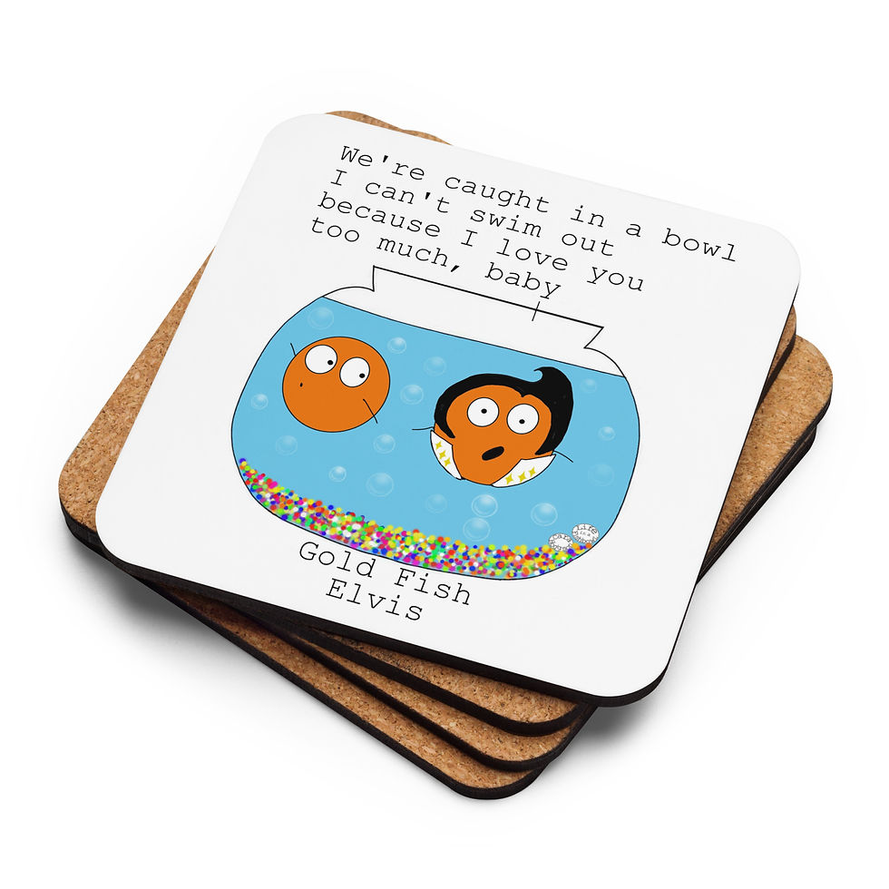 Elvis in The FishBowl, Cork-back coaster