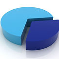 Blue pie chart