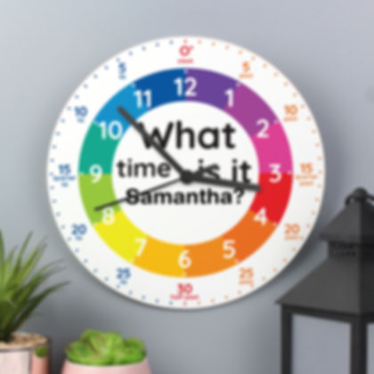 Personalised Tell the Time Clock