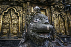 Golden doors of the Changunarayan Hindu temple shutterstock_328367912