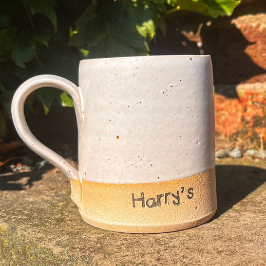 hot chocolate mug, bespoke mug, handmade mug with logo, pottery mug, commercial mug