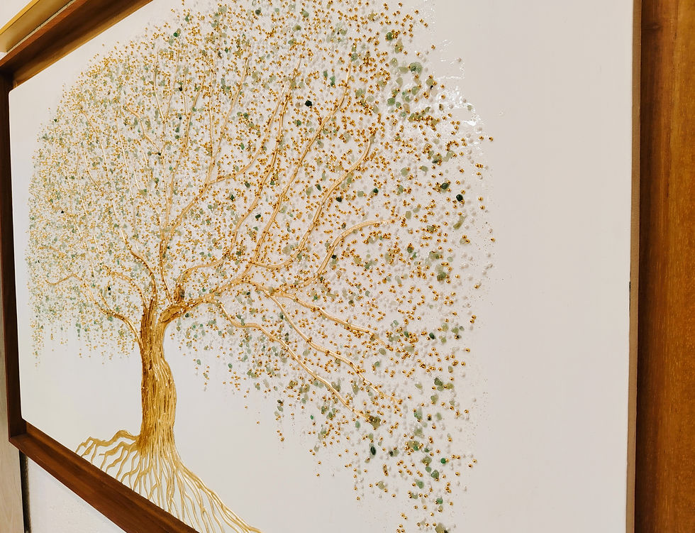Miniatura: Arbol de la Abundancia Cuarzos Verdes (Vitta))