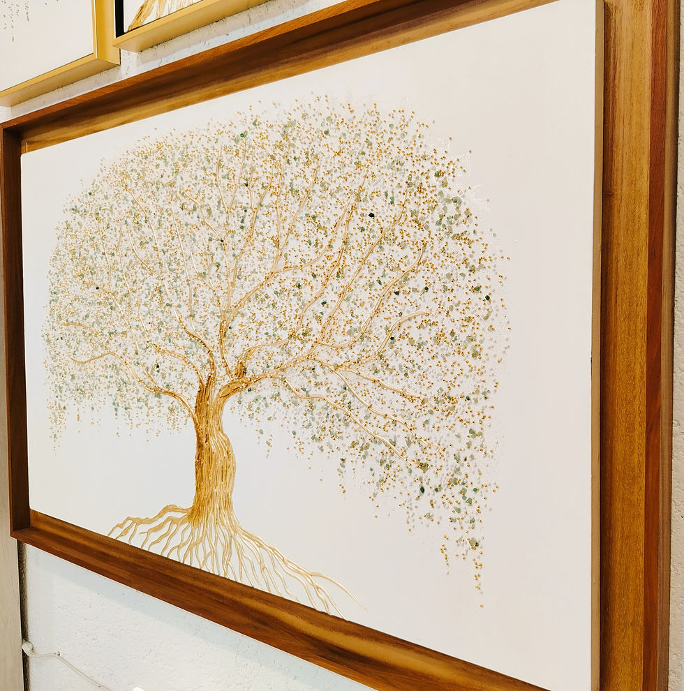 Miniatura: Arbol de la Abundancia Cuarzos Verdes (Vitta))