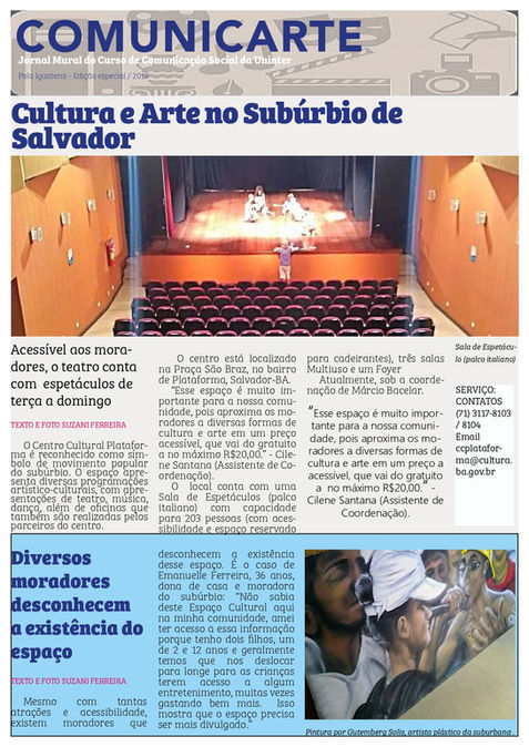 Comunicarte trata da arte suburbana em Salvador