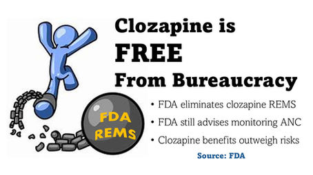 The clozapine REMS has ended.