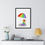 Thumbnail: Premium Framed Vertical Poster - rainbow cats under rainbow umbrella #pride