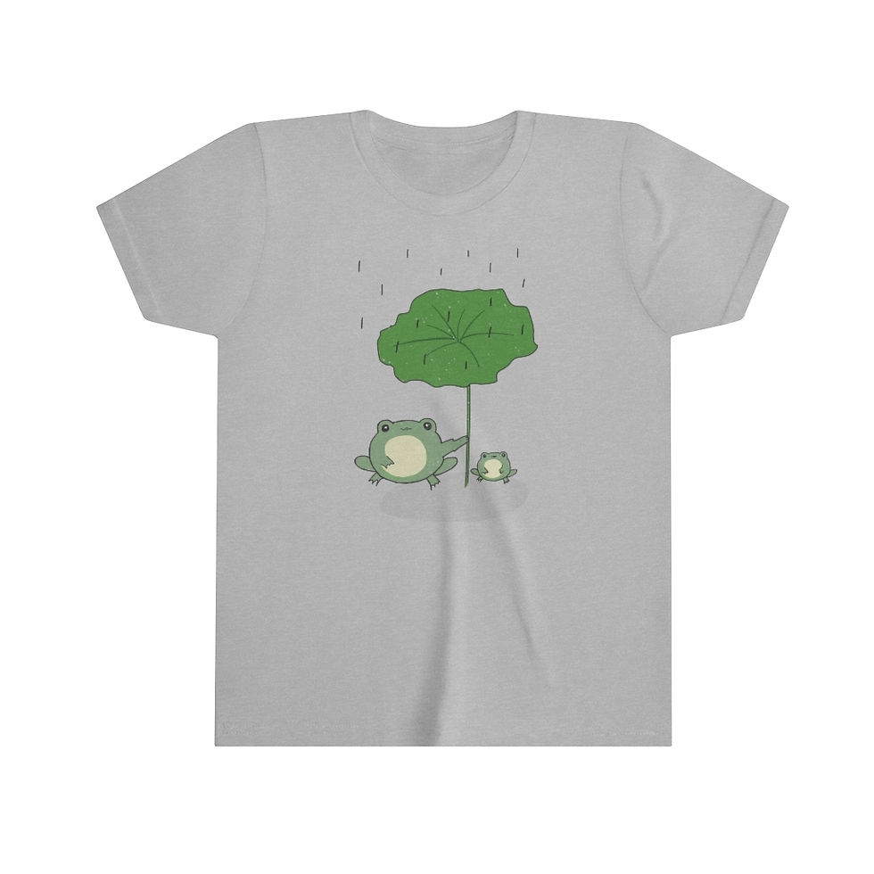 Thumbnail: Youth Short Sleeve Tee - mother and baby frogs