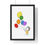 Thumbnail: Premium Framed Vertical Poster - little girl with rainbow balloons #pride