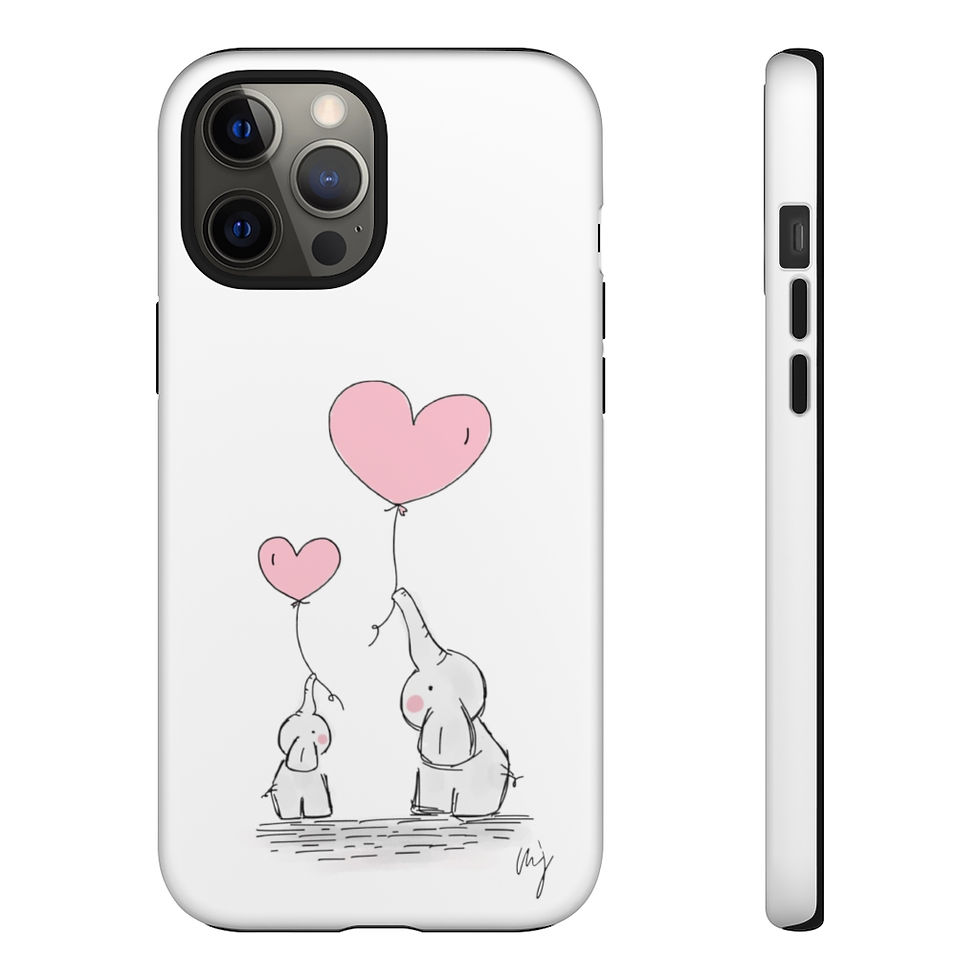 Thumbnail: Tough Phone Cases - elephant love