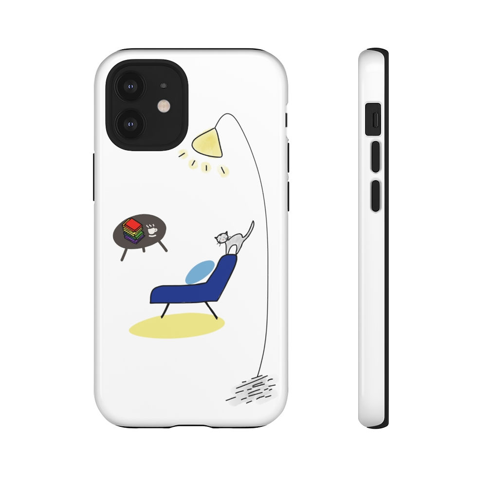 Thumbnail: Tough Phone Cases - reading corner w/ rainbow books #pride