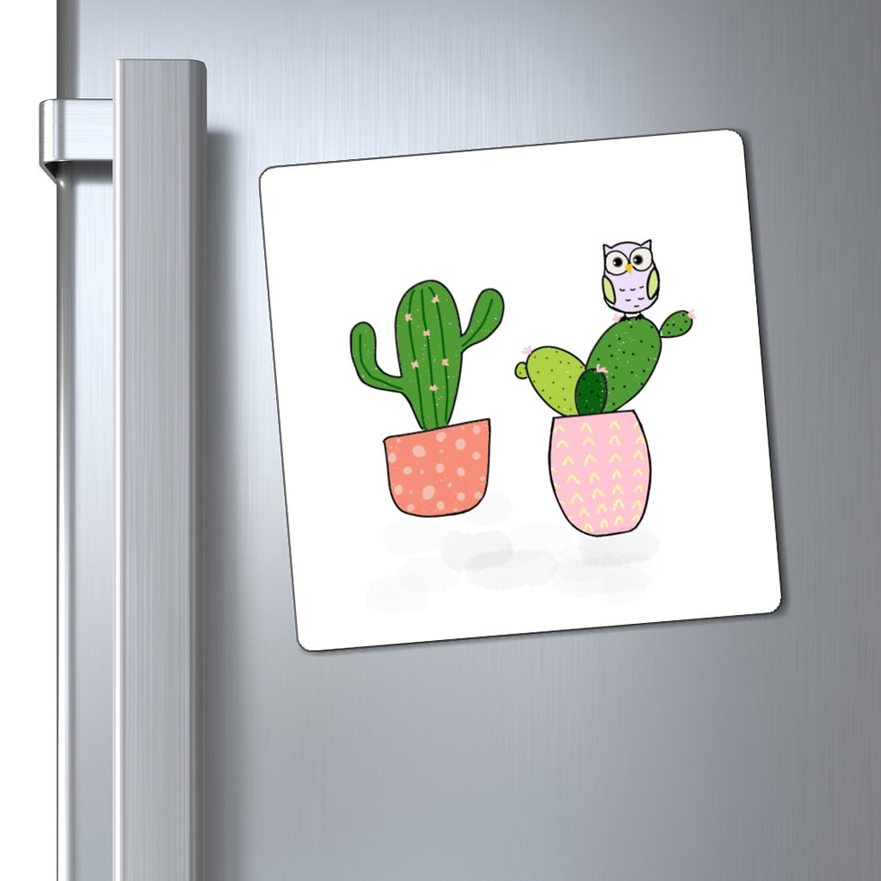 Thumbnail: Magnets - cactus owl