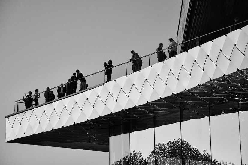 philharmonie de paris balcon noir et blanc
