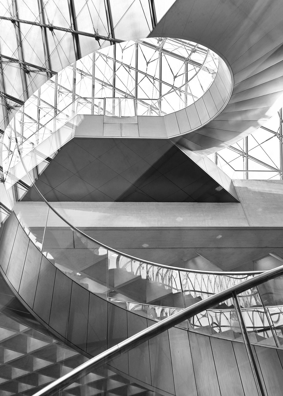 Mirage Staircase – tirage d'art en édition limitée de photographie architecturale par Theo Michael