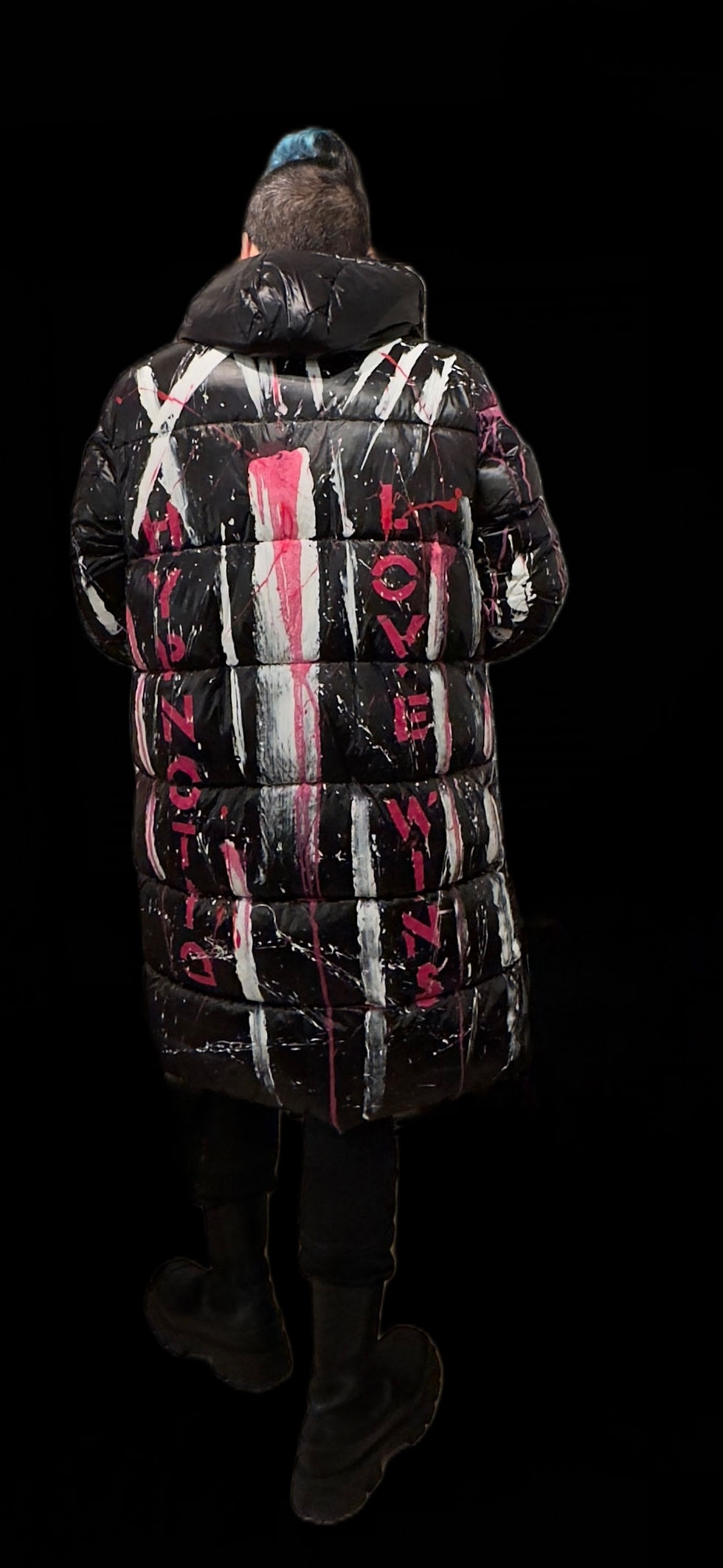 Thumbnail: HYPNOTIQ PUFFER | Hand Painted Wearable Art Jacket | HYPNOTIQ