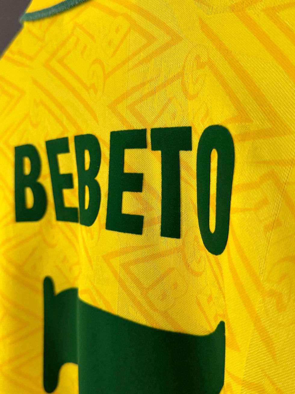 Miniature : Brazil 1991-1993 Home BEBETO 7 XL 9/10