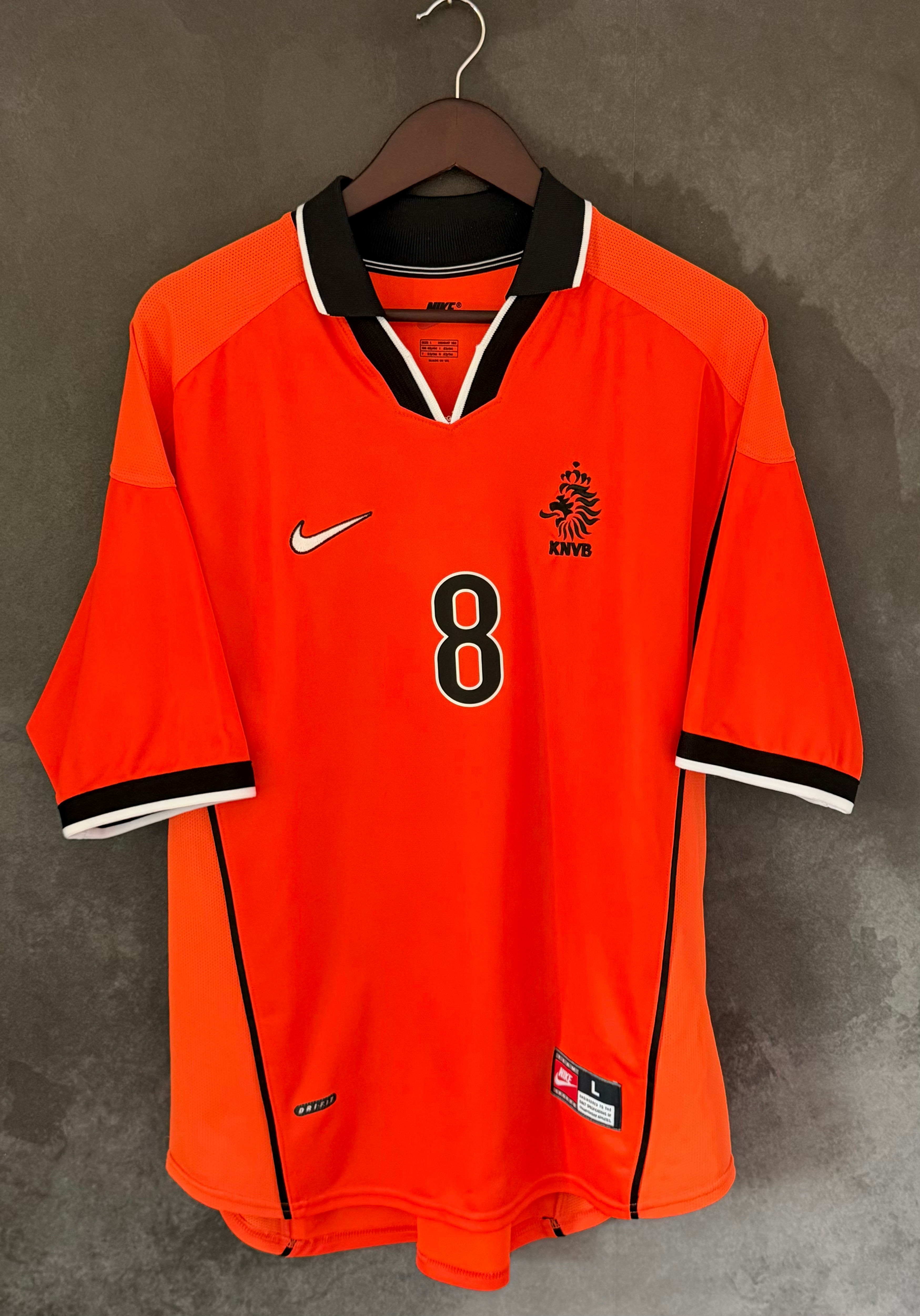 Netherlands 1998 Home BERGKAMP 8 Large 9/10