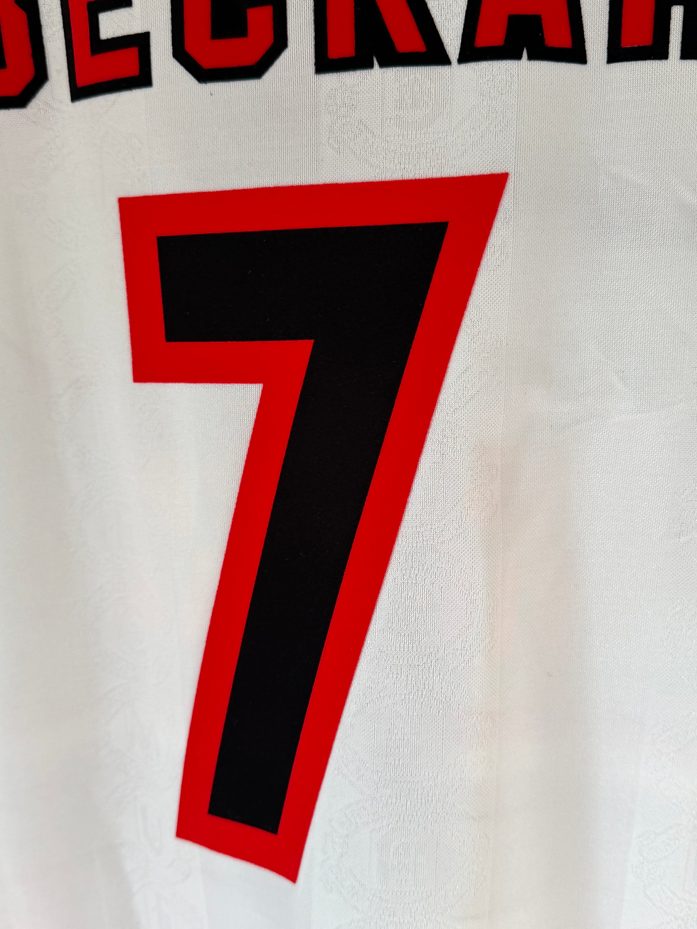 Miniatura: Manchester United 1997/98 Away BECKAM 7 Large 10/10