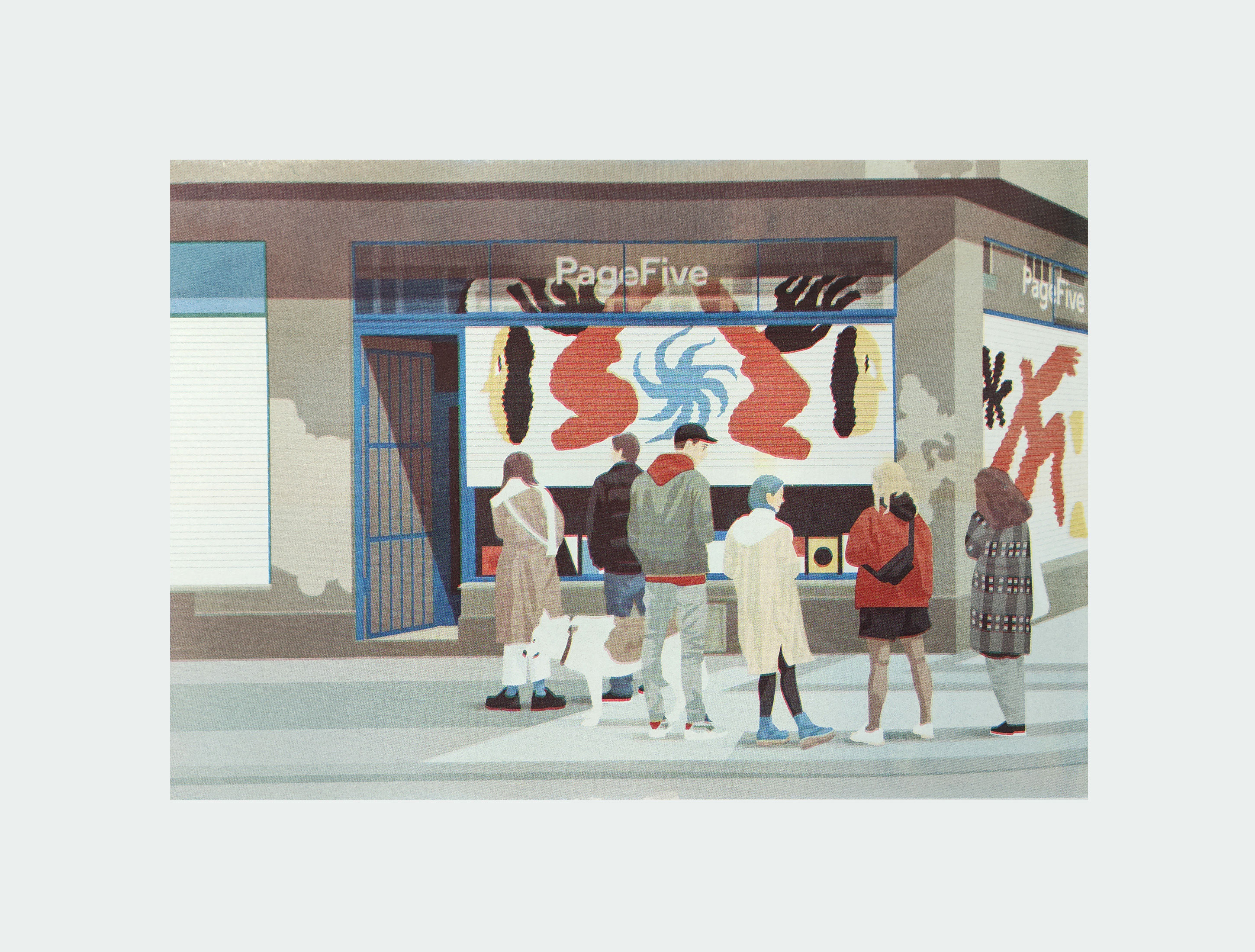 A3 riso print - 'Page 5 Prague'