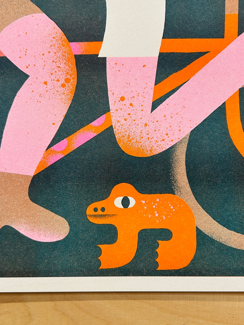 Thumbnail: A3 Risoprint Cyclist by Julia Kluge