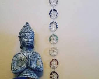 Chakra Tree of Life Wall Hanging - Silver