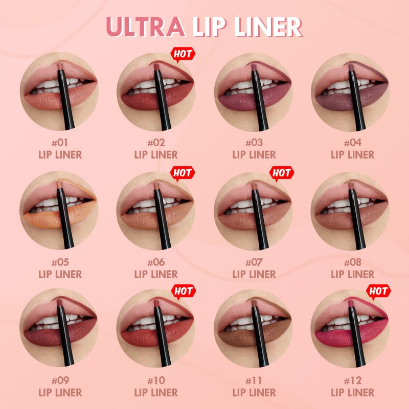 Thumbnail: Waterproof Matte Lipliner Pencil Red Contour Tint Lipstick Long Lasting