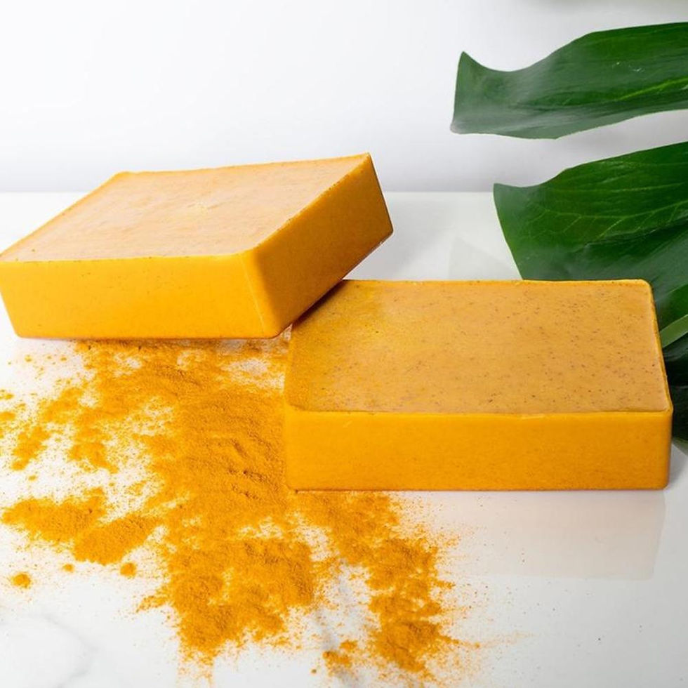 Thumbnail: 100g Turmeric Hand Made Soap, Lemon Kojic Acid Soap, Shower and Facial Soap