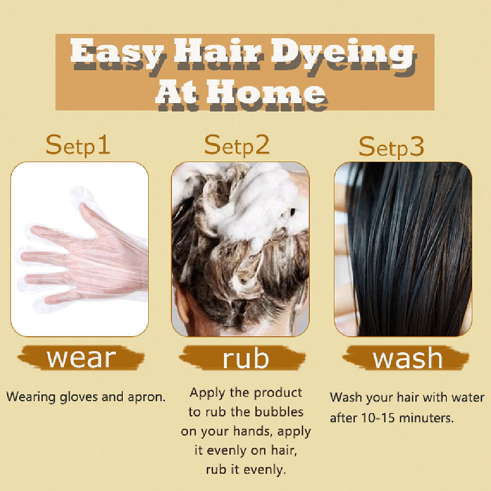 Thumbnail: 3 In 1 Instant Coloring Shampoo Natural Black Color for Men Women DIY Hair Dye