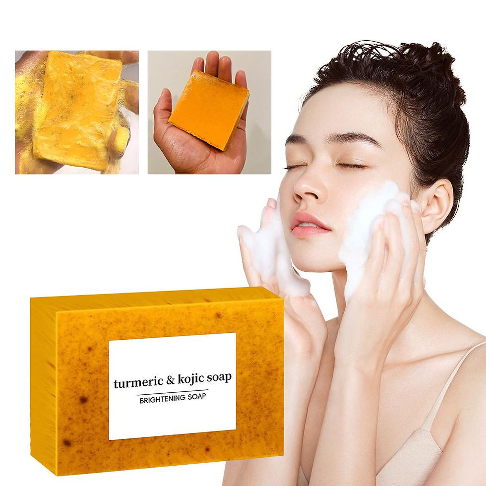 Thumbnail: 100g Turmeric Hand Made Soap, Lemon Kojic Acid Soap, Shower and Facial Soap
