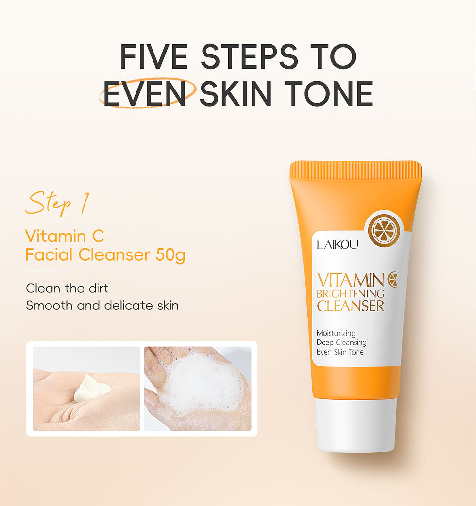 Thumbnail: LAIKOU VITAMIN C Skincare Set Brightening 5Pcs Kit Even Skin Tone Smooth Wrinkle