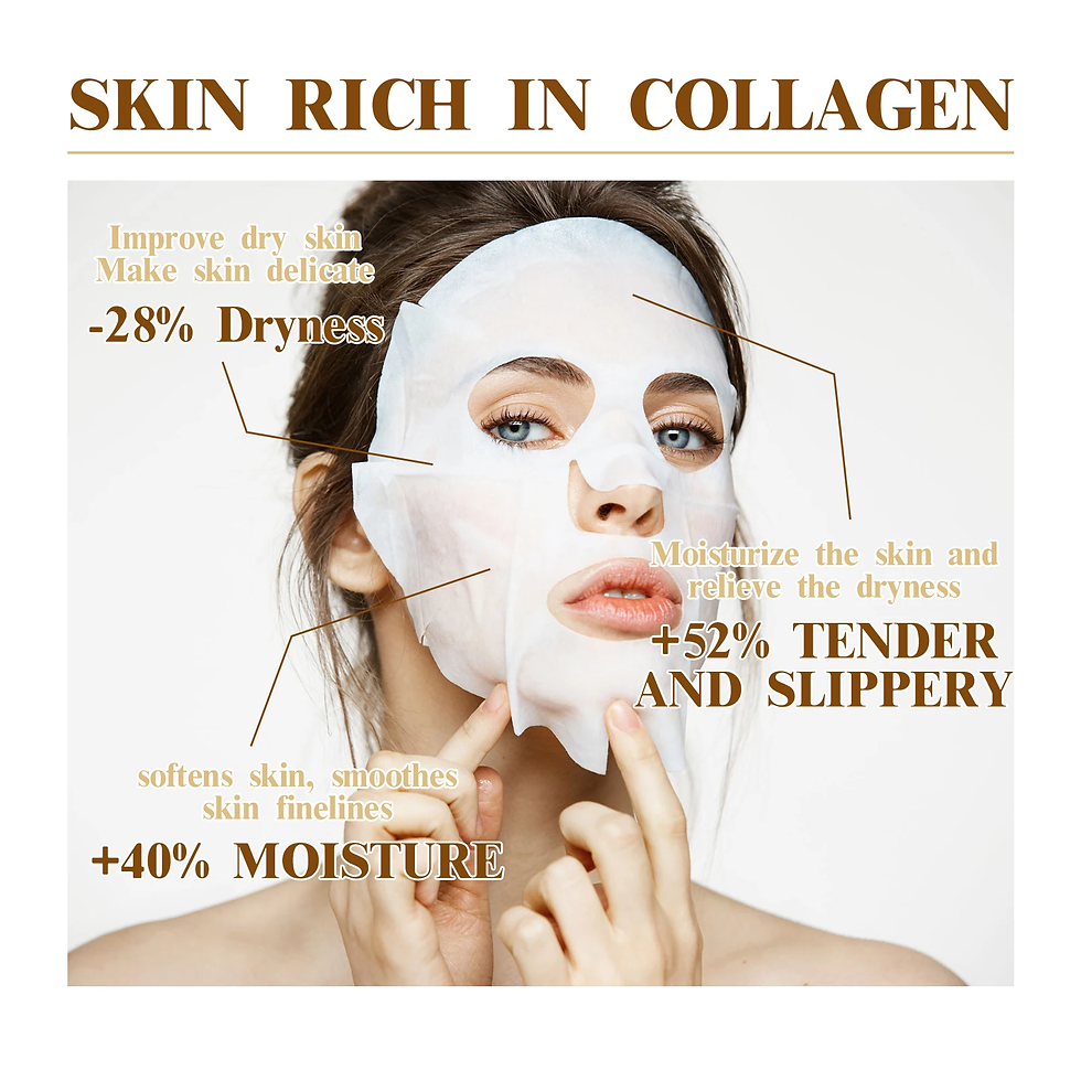 Thumbnail: 10pcs Korean Collagen Anti Wrinkle Facial Mask  Fade Fine Lines Anti Aging Firm 