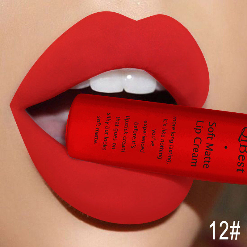 Thumbnail: QIBEST Matte Liquid Lipstick Waterproof Lasting Velvet Lip Gloss Tint Tube Nude 
