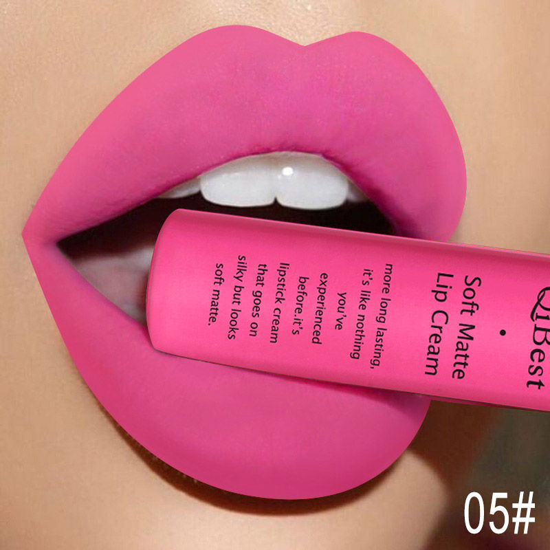 Thumbnail: QIBEST Matte Liquid Lipstick Waterproof Lasting Velvet Lip Gloss Tint Tube Nude 
