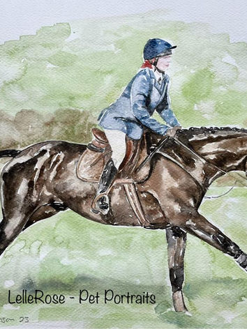 hunting watercolor portrait