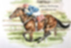 Thumbnail: Watercolour Horse and Rider Portrait