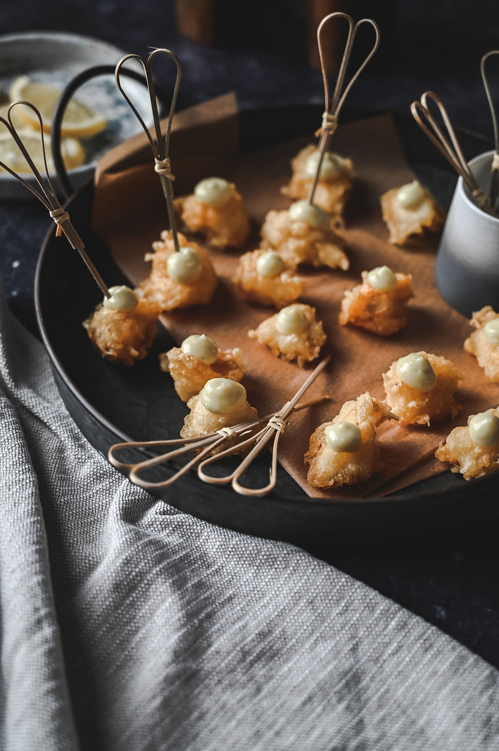 Tempura Monkfish with Wasabi Mayonnaise