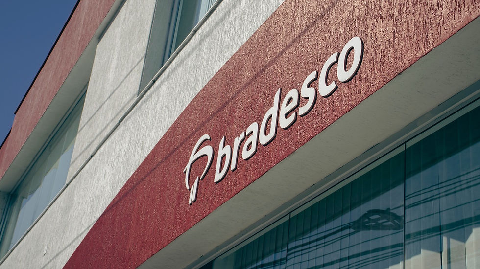 Fachada de uma agência do Banco Bradesco localizada na cidade de Mogi das Cruzes, no estado de São Paulo