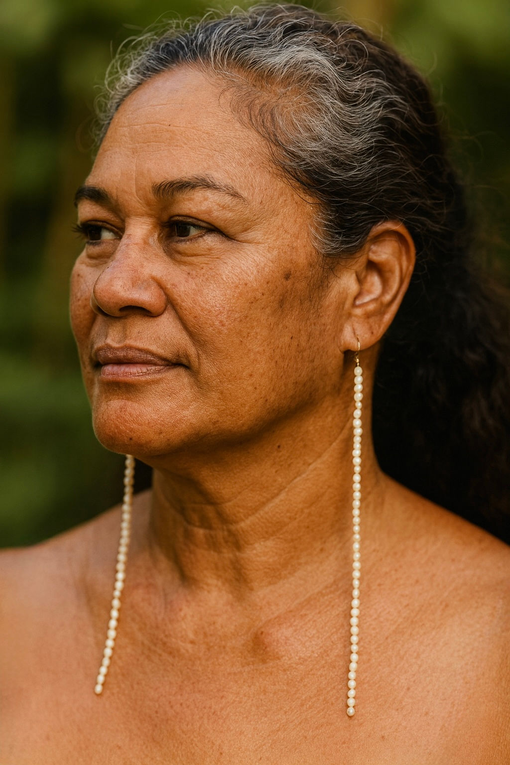 Pearl Cascade Earrings White