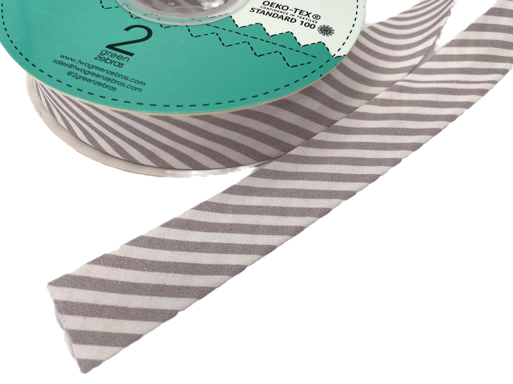 Binding 25mm (1") Stripe Silver Gum