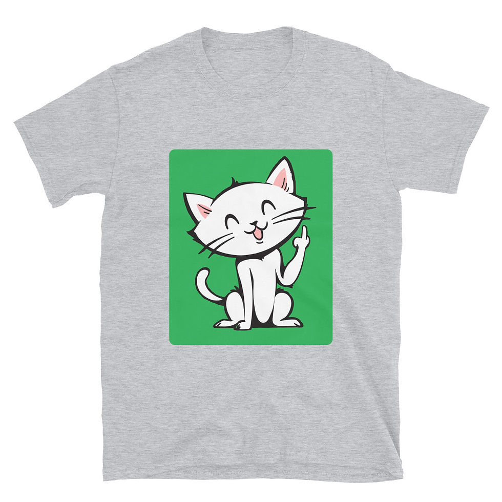 Thumbnail: Flippy Cat Short-Sleeve Unisex T-Shirt