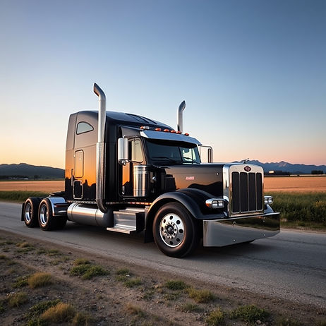 BLACK SEMI TRUCK