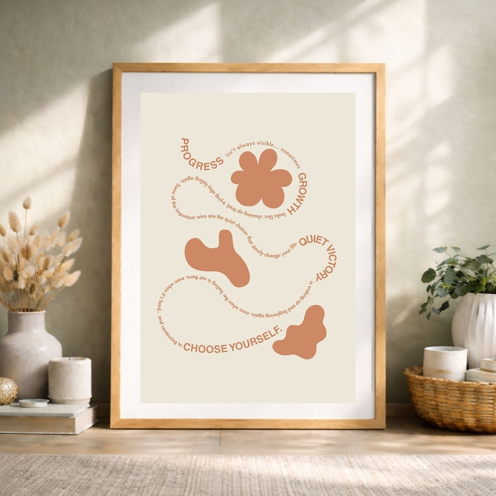 Thumbnail: Progress Growth Wall Art, Mental Health Poster, Therapy Office Decor