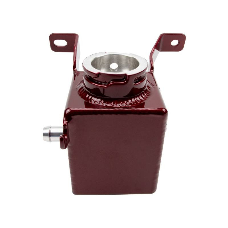 Dark red automotive fluid reservoir