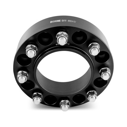 Black wheel spacer with silver studs