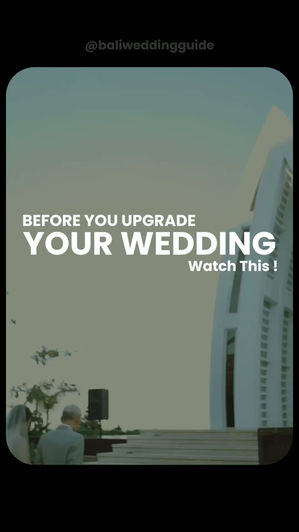 BEFORE YOU UPGRADE YOUR WEDDING, WATCH THIS
