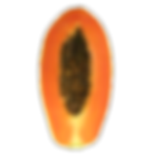 Papaya a la mitad