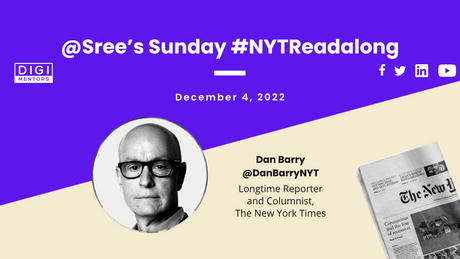 #NYTReadalong | Dan Barry (Longtime NYT Reporter and Columnist)