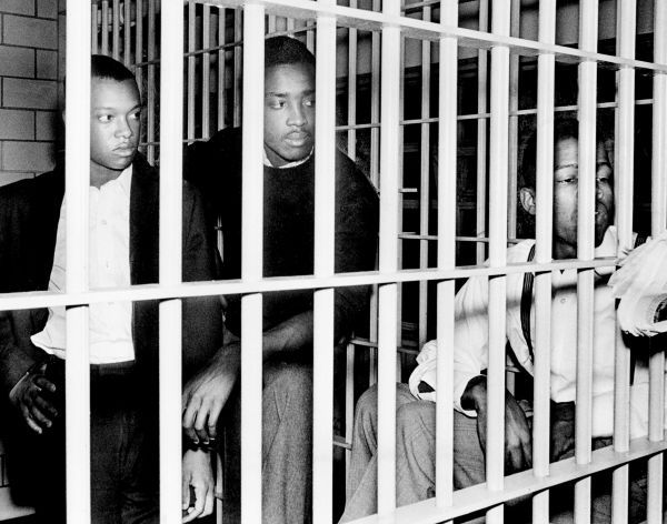 John Lewis (right) was first arrested for participating in the Nashville sit-ins when he was a student at American Baptist Theological Seminary. He would go on to be arrested at least 45 times, primarily during the Civil Rights Movement and later as a Member of Congress.